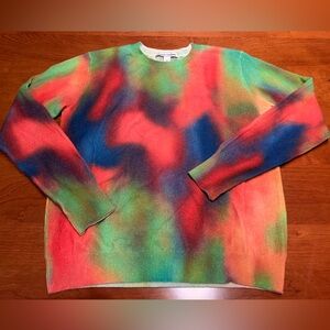 Autumn Cashmere bright splotch print crew